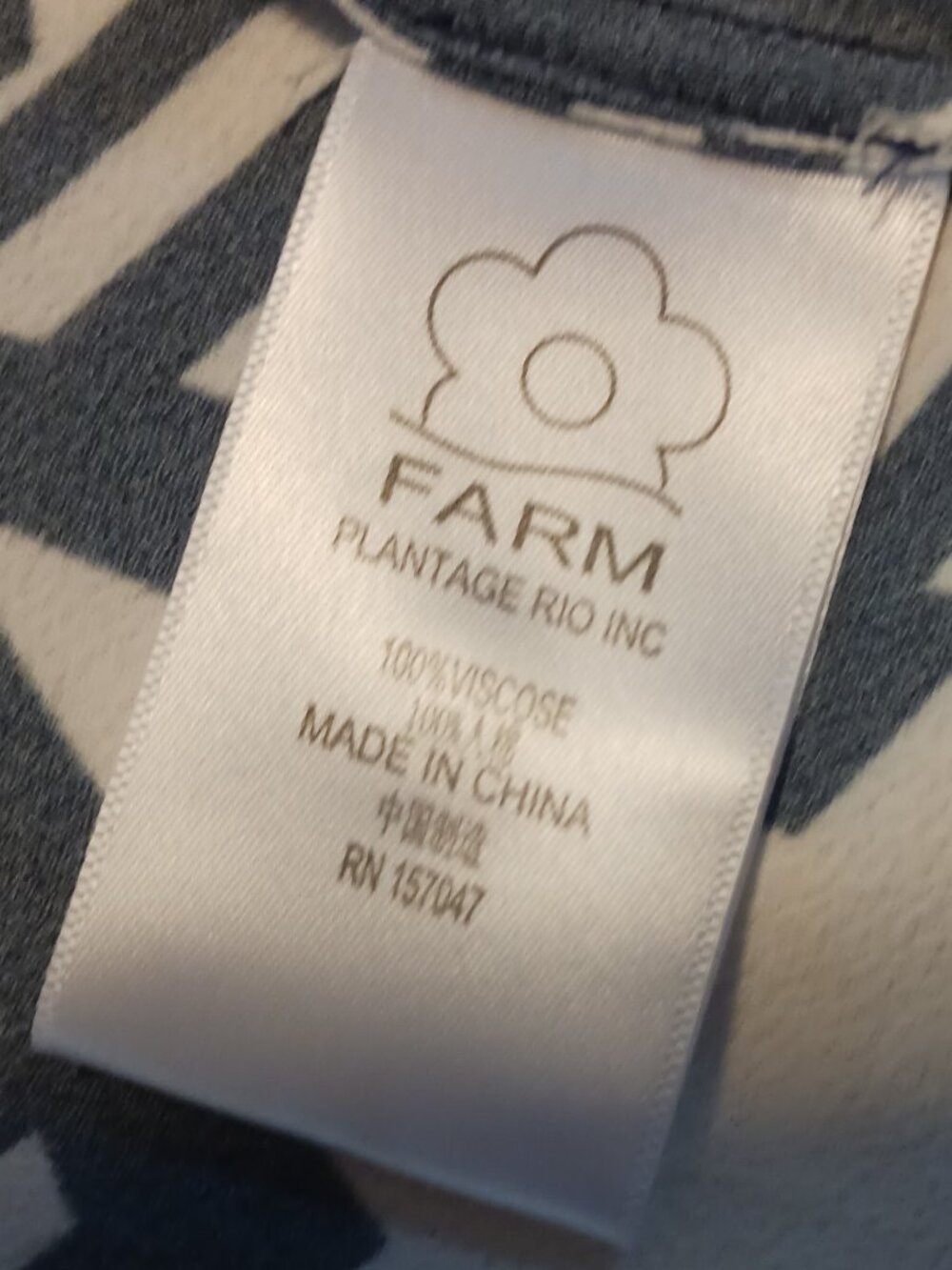 Farm Rio blue and white print mini wrap dress - Picture 7 of 9